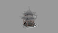 Square Pavilion | 3D Printable Chinese Garden Pavilion