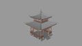 Octagonal Pavilion | 3D Printable Chinese Garden Pavilion